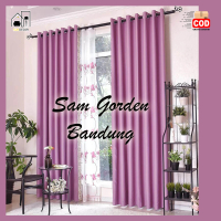Gorden Jendela Polos Ungu Muda Blackout Import Premium Model Smokring 12 Ring Minimalis Curtain