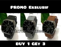 PROMO RAMADHAN - BELI 1 KIRIM 3 - JAM TANGAN FASHION WANITA TERLARIS 2024 TALI RUBBER ANTI AIR ( BIS