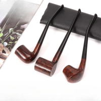 Wood Pipes for Smoking Bent Type Pipe Accessory Carving Pipes Smoke Tobacco Cigarette 3mm Filter Pipe Holder Oil Burner Pipe