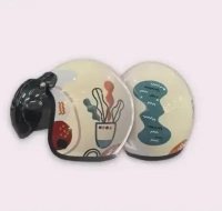 Helm Bogo Retro ANT Motif Coffe Berry Coffe Berry Black