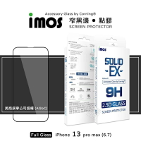 【嚴選外框】 IPHONE13 PRO MAX 6.7 imos 點膠2.5D窄黑邊玻璃 美商康寧公司授權 玻璃貼