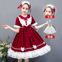 女童連衣裙2022新款夏裝洛麗塔裙子夏季小女孩公主裙兒童蘿莉塔裙