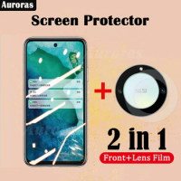 Auroras 2-in-1 For Honor X9b Screen Tempered HD Glass Film Lens Protector Film For Honor X9a X6A X5 Plus Screen Protector