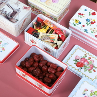 創意ins學生化妝品收納盒桌面帶蓋儲物盒馬口鐵盒子包裝盒糖果盒