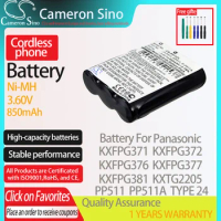 CameronSino Battery for Panasonic KXFPG371 KXFPG372 KXFPG376 KXFPG377 KXFPG381 fits Panasonic PP511A Cordless phone Battery