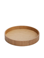ถาดไม้กลม Wood ขนาด 22x3.5 ซม. สีน้ำตาล