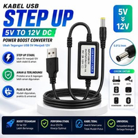 Kabel USB Step Up 5V to 12V DC 5.5x2.1mm Power Boost Converter Modem Router WIFI Powerbank CCTV Spea