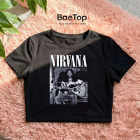 CROP TOP NIRVANA X MANDRA BAND Y2K STYLE / CROP TOP TEE / CROP TOP HITAM / CROP TOP PUTIH / CROP Y2K