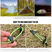 Wind Rope Triangle Anti Slip Cord Stopper Camping Tent Fastener Buckles Tools for Family Outdoor Camping Accessories