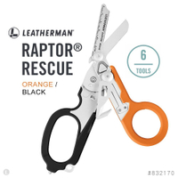【錸特光電】【LEATHERMAN】 美國 RAPTOR® RESCUE 多功能工具剪 / 黑橘柄【型號】##832170 / 戰術醫療剪 消防救助 醫療剪刀 附MOLLE套