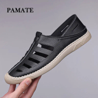 [Giày chống nhăn - Khâu dấu chỉ] Sandal da nam PAMATE thoáng khí，Thiết kế đầu giày bao nhẹ nhàng tha