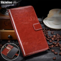 Skinlee For Motorola G34 Flip Wallet Case Magnetic Leather Card Coin Purse Cover For Moto G04 G24 Power Back Coque