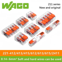 WAGO 50pcs 221-413 / 50pcs 221-415 / 50pcs 221-2411 / 50pcs 221-412 Combinazione