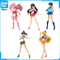 In Stock Bandai SHF Sailor Moon Sailor Mini Moon Tsukino Usagi Original Anime Figure Model Toys Action Figures Collection Doll