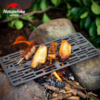 NH挪客戶外便攜鈦烤盤鈦合金烤肉盤野餐燒烤工具家用方形燒烤烤架