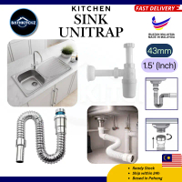 BATHKICTHZ Sink Unitrap Flexible Hose Drainer Pipe Kitchen Sink Waste PVC Flexible Bottle Trap 40mm