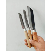 Pisau Dapur Set Paket 3 pcs 2 Kecil Mini dan 1 tanggung bahan Baja Asli Super Tajam Potong Sayur Bua