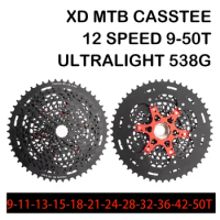 BOLANY Bicycle Cassette 12 Speed 9-50T Ultralight CNC Rainbow XD Hub 11s 12s MTB Bike Freewheel Sprocket k7 ULT Cycling Parts