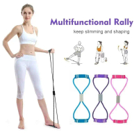 Tali Tarik Untuk Yoga Elastic Resistance Bands Work Out Gym Exercise Pull Rope Rubber Fitness Yoga B