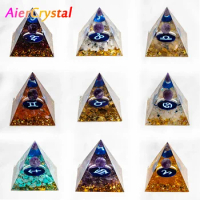 Constellation Pyramid Natural Healing Crystals Energy Reiki Chakra Multiplier Amethyst Meditation Lucky Collection Room Decor