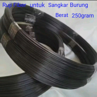 Ruji Jeruji Fiber 1.5 mm 1.8 mm 2 mm Hitam non kulit Ruji untuk kandang burung berat dll 250 gram