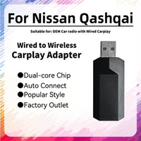 Mini Smart AI Box for Nissan Qashqai Apple Carplay Adapter Plug and Play USB Dongle Car OEM Wired Car Play To Wireless Carplay