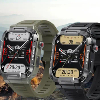 2024 New MK66 Smart Men's Watch 400mA IP68 Waterproof Smart Watch Heart Rate Detection Bluetooth Call Military Watches for Men