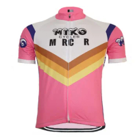 Cycling jersey Short sleeve pink cycling clothing MTB classic clothes Ropa ciclismo Bicycle Retro clothing Summer outdoor
