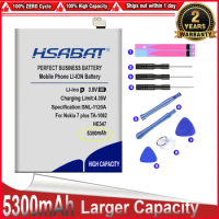 HSABAT 0 Cycle 5300mAh HE347 Battery for Nokia 7 plus TA-1062 TA-1046 TA-1055 High Quality Mobile Phone Replacement Accumulator