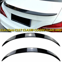 For Mercedes Benz CLA Class C117 2013-2019 CLA180 CLA200 CLA45 AMG Rear Trunk Roof Spoiler Wing Glossy Black Car Accessories