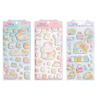 New Sumikko Gurashi Stickers Set of 3 3D Kawaii Cute Stickers Cartoon Anime Scrapbooking Sticker Book Decor Girls Toys Gift