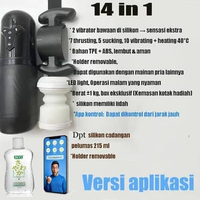 14 in 1 App Maju Mundur Hisap Getar Automatic Vacuum Cup Male Snailcup Thrusting Vibratorr-pria Tele