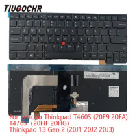 New Laptop US Backlight Keyboard for Lenovo T460S (20F9 20FA) T470S（20HF 20HG）ThinkPad 13 2nd Black Frame 00PA452