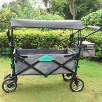Folding Outdoor Utility Baby Stroller Wagon Garden Portable Hand Cart for Shopping Beach Camping Sports