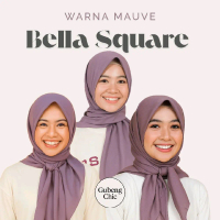 Bella Square Jilbab Segi Empat Polos Warna Mauve – Hijab Wanita Adem & Lembut