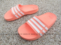 ADIDAS【CP9384】DURAMO SLIDE K 拖鞋 中大童 一體成型 粉橘白