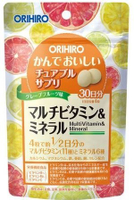 日本【ORIHIRO】維他命&amp;礦物質水果風味錠 30日分 2024/6