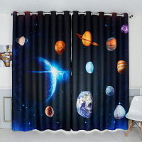定制3D立體星云星空星球宇宙兒童主題房臥室KTV包廂飄窗落地窗簾