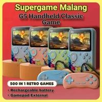 Game Boy Portable G5 - 500 Game Klasik, 1000mAh Baterai.Dua Mode Bermain Game Boy Blue 1 Pemain