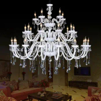 Indoor Lamp Large Chandelier Crystal K9 LED Chandelier Double Staircase Spiral Staircase Lights Ceiling Chandeliers Living Room