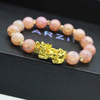 Pixiu Chinese Good Lucky Charm Feng Shui Pi Yao Wealth Bracelets Jewelry Charm Crystal Beaded Bracelet Men Women Jewelry Gifts