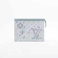 Louis Vuitton Tas LOUIS VUITTON LV AQUA BLUE POCHETTE CLUTCH 100% ORIGINAL
