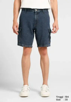 MANZONE - Celana Denim Bermuda Pria Ader - Dark Blue 29 Blue_Dark