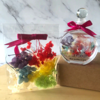 【A-ONE 匯旺】浮游花DIY材料包 天然乾燥花 尤加利葉 綠色羊齒 花材 花藝材料包 永生花 浮油花 乾花 H15