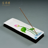 免運 快速出貨 莊師傅高檔手工雕刻上釉白瓷陶瓷器工藝品擺件香插器香爐佛教用品
