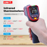 Laser IR Infrared Thermometer UNI-T UT301A+ UT302A+ UT303A+ Non-Contact Temperature meter infrared Temperature Gun LCD backlight