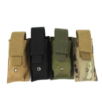 Tactical Single Pistol Mag Pouch Outdoor Molle Open-Top Magazine Pouch for Glock M1911 92F Hunting Knife Holster Flashlight Case