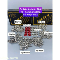great BỘ ỐC DÀN ÁO SALAYA MẪU THÁI T5 KÈM LÔNG ĐỀN ĐỎ VÀ LÔNG ĐỀN INOX LẮP NHIỀU DÒNG XE