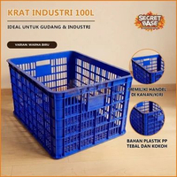 SKY - KRAT INDUSTRI 100L - Keranjang Serbaguna / Krat Piring Ompreng Buah / Krat Multigungsi 100 Lit