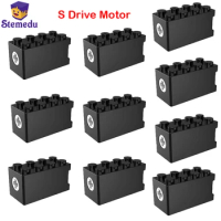10pcs S Drive Motor Compatible with Legoeds Motor Power Pack Modified Slow Torque MOC Tech Power Functions Components Engine Toy
